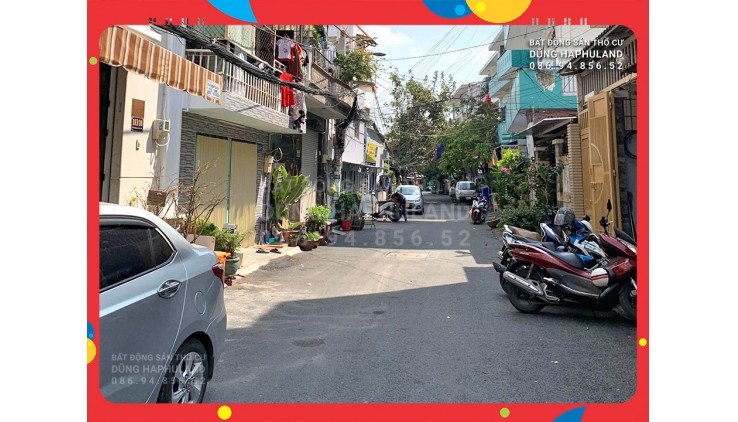 GV. Nhà 267m2, 2T, ngang 11M, hẻm 6M thông, có 14P trọ, gần CĐ Bách Việt.